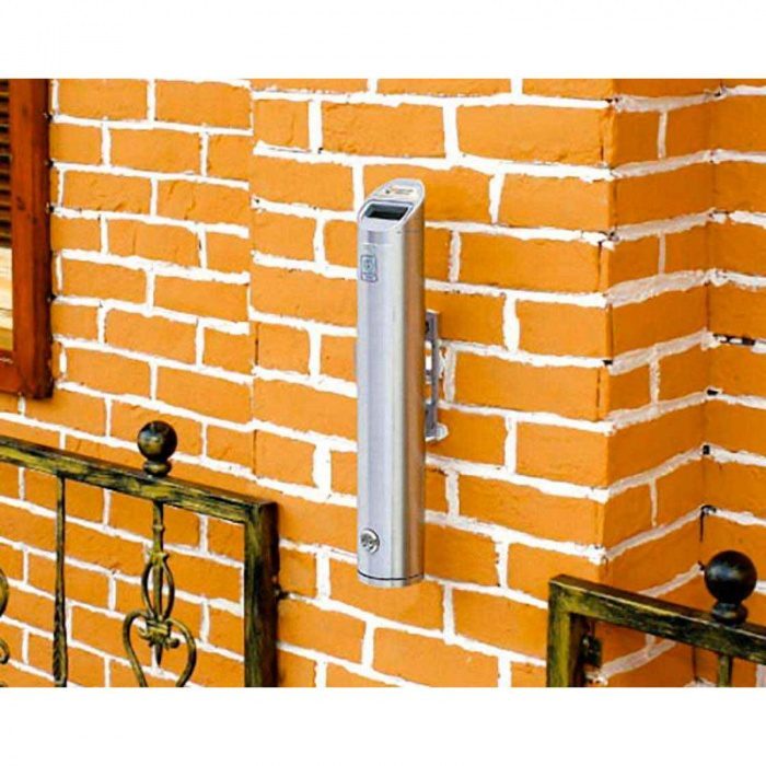 Cendrier mural tube biseauté