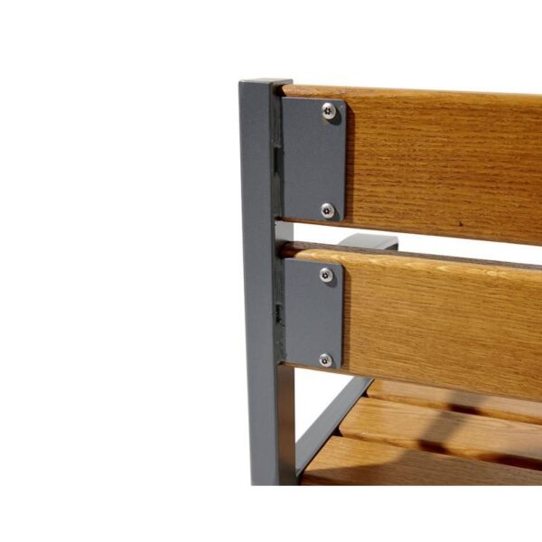Banc bois et acier Silaos® 5 lames