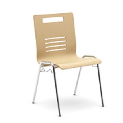 Chaise Babette Piètements chromes avec poignée et 4 trous