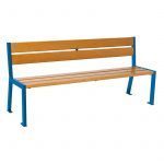 Banc bois et acier Silaos® 5 lames