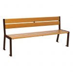 Banc bois et acier Silaos® 5 lames