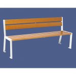 Banc bois et acier Silaos® 5 lames