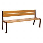 Banc bois et acier Silaos® 5 lames