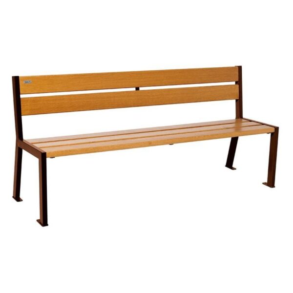 Banc bois et acier Silaos® 5 lames