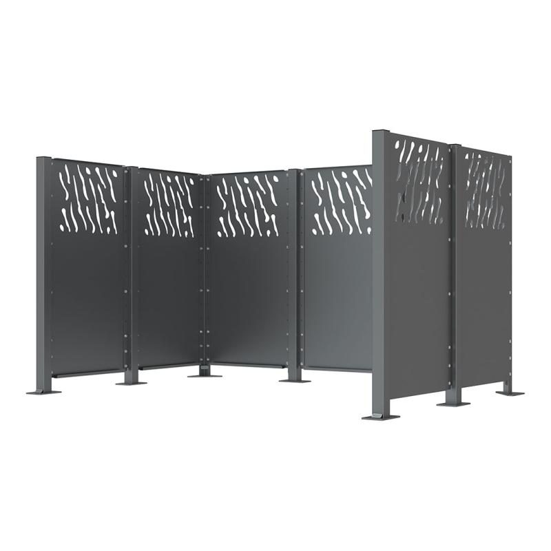 21dc206bc3eaac6fb73eacff95404872-208089208197_gpro_1-21026 Poteau cache-conteneurs modulable peint sur Galva