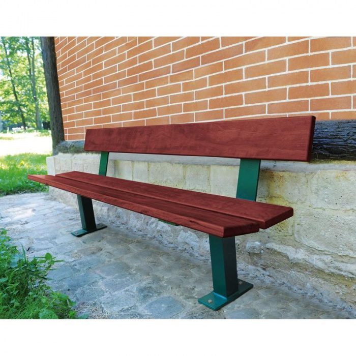 Banc bois et acier Pagode
