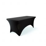 Lot de 2 housses de table coloris noir