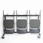 Chariot de 50 chaises pliantes PRO-INTENS METAL