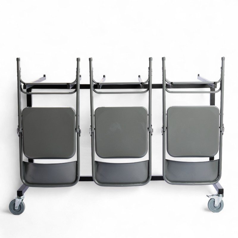 Chariot de 50 chaises pliantes PRO-INTENS METAL