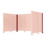 Poteau cache-conteneurs modulable peint sur Galva