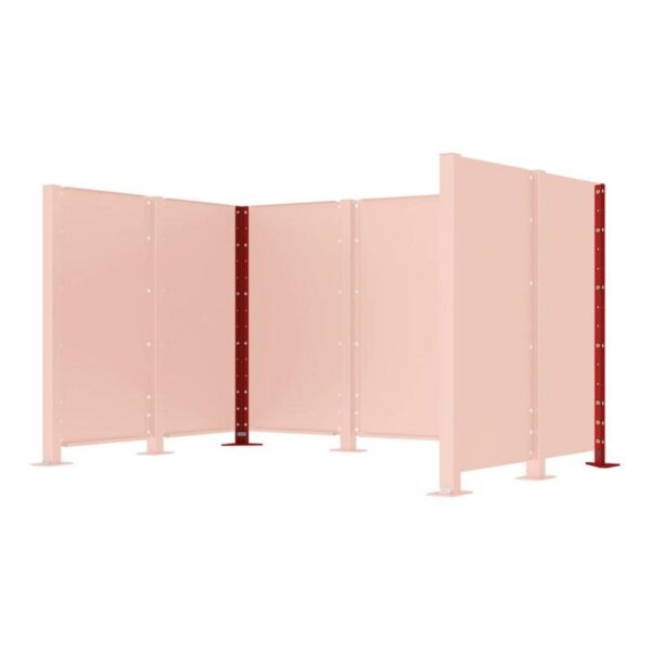 Poteau cache-conteneurs modulable peint sur Galva