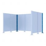 Poteau cache-conteneurs modulable peint sur Galva