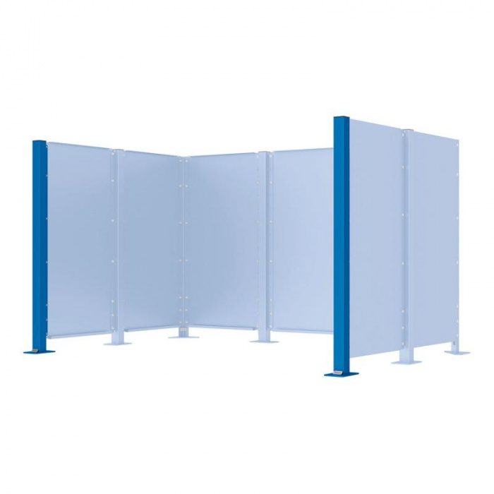 cbee66b69882652d8a2b662c983e4fa2-208184_5010_1 Poteau cache-conteneurs modulable peint sur Galva