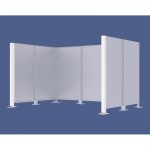 Poteau cache-conteneurs modulable peint sur Galva