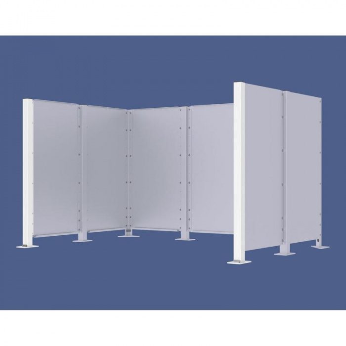 cbee66b69882652d8a2b662c983e4fa2-208184_9010_1 Poteau cache-conteneurs modulable peint sur Galva