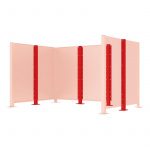 Poteau cache-conteneurs modulable peint sur Galva