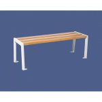 Banquette Silaos® acier et bois 1200 mm