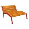 Chaise longue bois et acier Silaos®