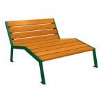 Chaise longue bois et acier Silaos®