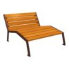 Chaise longue bois et acier Silaos®