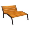 Chaise longue bois et acier Silaos®