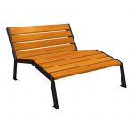 Chaise longue bois et acier Silaos®