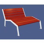 Chaise longue bois et acier Silaos®