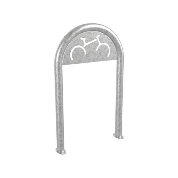 Appui vélos trombone Ø60mm finition Galva, sur Platine