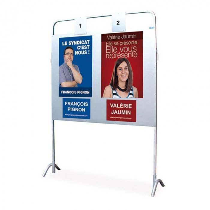 DOUBLE Panneau d'affichage électoral double