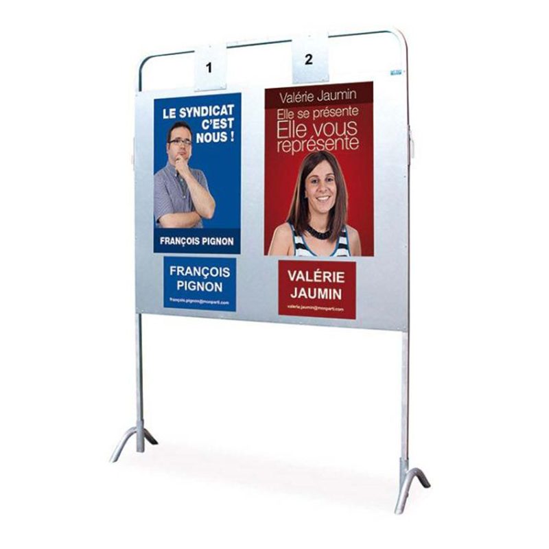Panneau d'affichage électoral double