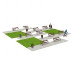 Pack promo 10 bancs Citizen ECO et 4 corbeilles GEA 50 L