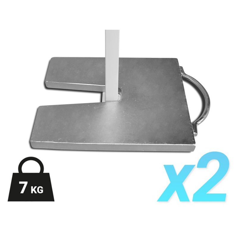 poids-fonte-7-kg-acier-lestage-barnum-pied-x2-big Lot de 2 Poids de lestage 7 KG