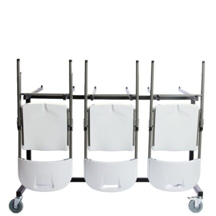 Chariot de 40 chaises pliantes PRO-INTENS PEHD