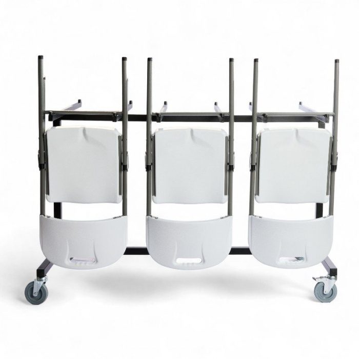 Chariot de 40 chaises pliantes PRO-INTENS PEHD