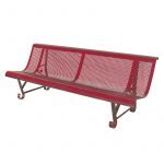 Banc de jardin en fer 2 pieds - trous ronds - longueur 200 cm