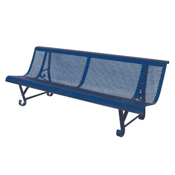 Banc de jardin en fer 2 pieds - trous ronds - longueur 200 cm