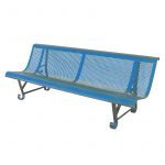Banc de jardin en fer 2 pieds - trous ronds - longueur 200 cm