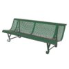 Banc de jardin en fer 2 pieds - trous ronds - longueur 200 cm