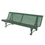 Banc de jardin en fer 2 pieds - trous ronds - longueur 200 cm