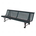 Banc de jardin en fer 2 pieds - trous ronds - longueur 200 cm
