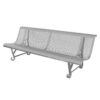 Banc de jardin en fer 2 pieds - trous ronds - longueur 200 cm