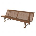 Banc de jardin en fer 2 pieds - trous ronds - longueur 200 cm