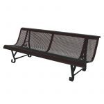Banc de jardin en fer 2 pieds - trous ronds - longueur 200 cm