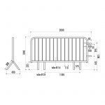 Barrière de police 14 barreaux