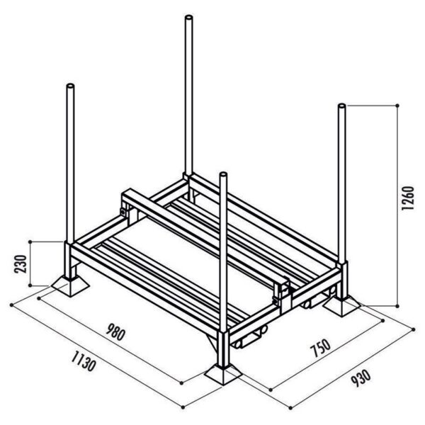 Palette porte-barrières