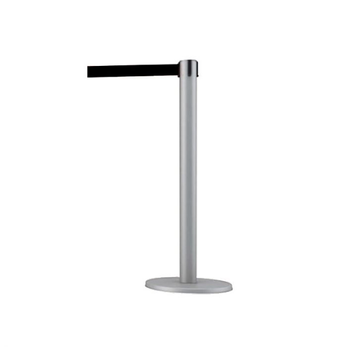 poteau-gris-sangle-noire-200-cm- Poteau et sangle de guidage