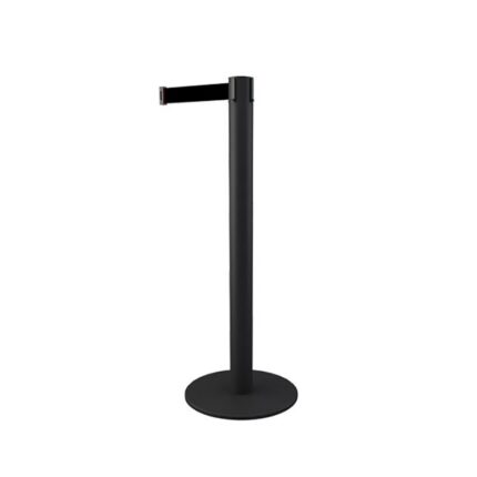 poteau-noir-et-sangle-noire-200-cm--2 Poteau et sangle de guidage