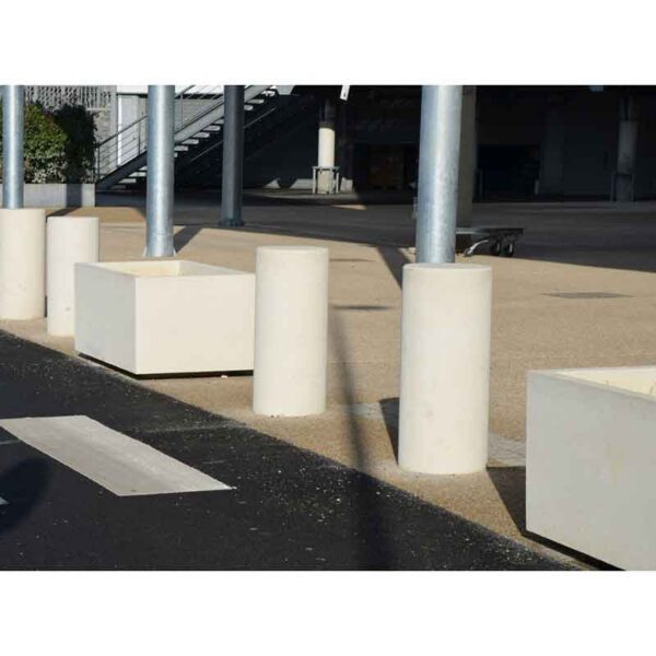 borne-cylindrique-anti-belier-(1) Borne cylindrique Ø40 blanc sablé anti-bélier