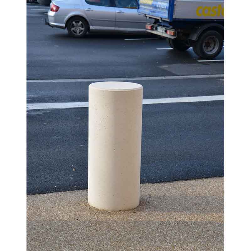 borne-cylindrique-anti-belier Borne cylindrique Ø40 blanc sablé anti-bélier