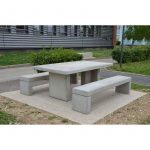 Ensemble Table et Banc en Béton